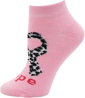 China Like The Picture Women's Breast Cancer Promotion Socks Loose Pink Ribbon Sports Soft Socks for sale