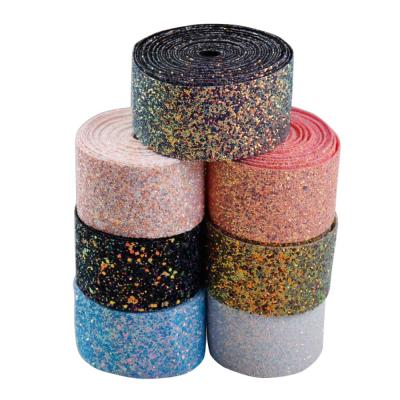 China Viable DIY 75mm Glitter Ribbon Sequin Ribbon Head Accessories Gift Wrapping Decorative Materials for sale