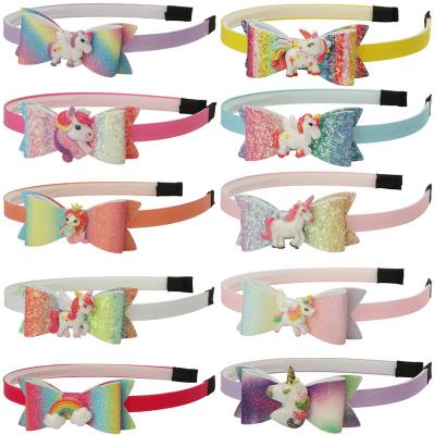 China Fashionable Hot Selling Unicorn Hairband Kids Hairbands Headbands For Girls Hair Accessories for sale