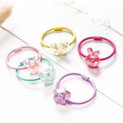 China Colorful Small Elastic Hair Band Children's Hair Tie Band Baby Girls Cartoon Hair Ring Girls Head Accessories for sale