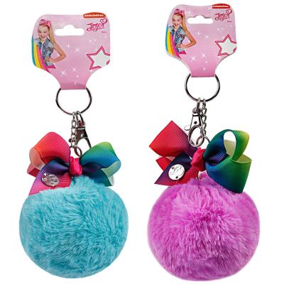 China Jojo Siwa Hair Bow Pendant Hot Pompom Bag Main Sales Chain Key Chains for sale