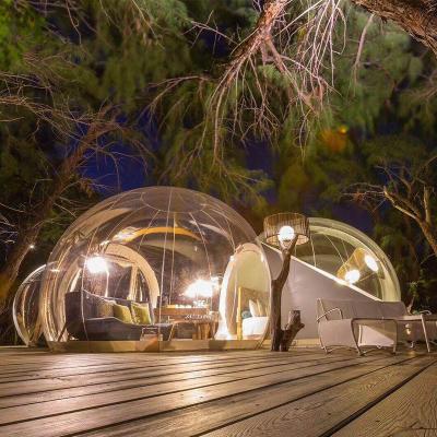 China Waterpoof Family Outdoor Transparent Clear Dome Inflatable Transparent Bubble Tent For Sale for sale