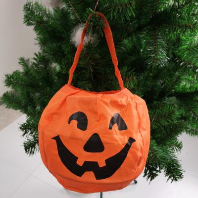 China Wholesale Hot Sale Amazon Cloth Tote Gift Bag Pumpkin Candy Handbag For Halloween for sale