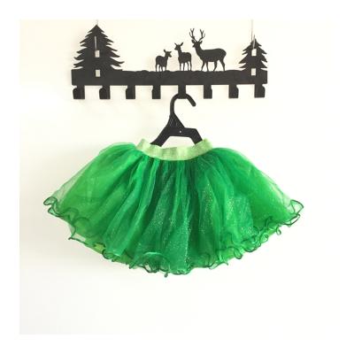 China Tulle Girls Kids Children Tutu Skirts Many Layers Green Ballet Skirt For Girls for sale