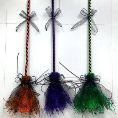 China Wholesale New Design Carnival Party Decoration Halloween Halloween Magic Witch Brooms for sale