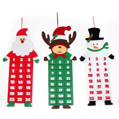 China Wholesale High Quality Felt Christamas Home Decoration Christmas Calendar For Decoration for sale