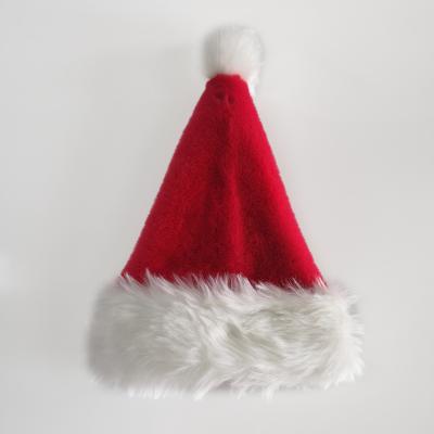 China High Quality Red Luxury Christmas Santa Hat For Party Deluxe Stuffed Plush Toy for sale