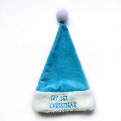 China Wholesale Soft Plush Toy Baby Winter Christmas Blue Soft Hat for sale