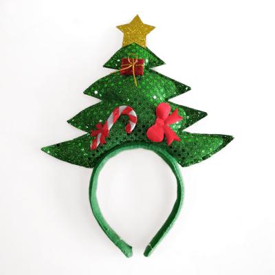 China Hot Selling Cloth Head Dress Up Halloween Holiday Party Christmas Tree Accessory Headband For Kids Aadult Girls for sale