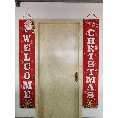 China Fashion Christmas Hanging Custom Design Christmas Curtain Couplet , Welcome Signs For Front Door for sale