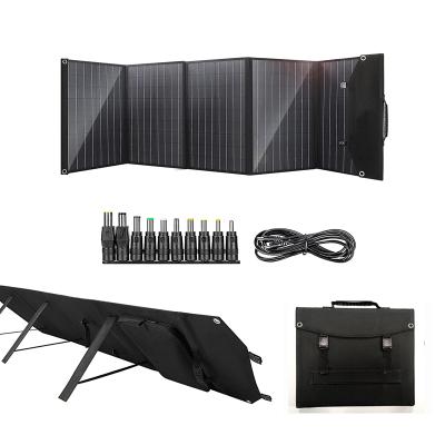 China Expansion Solar Panel 100W 120W Folding Solar Phone Charger Portable Foldable Solar Panel Charger For Power Stations for sale