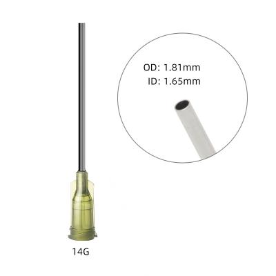 China Industrial Use Industrial Removal Of Luer Lock 14 G X Length 1Inch Blunt Needles for sale