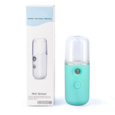 China 2022 Hot Selling Moisturizer Mini Electric USB Vapor Waist Trimming Machine Portable Handy Nano Facial Mist Sprayer for sale