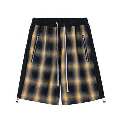 China Fashionable Summer Loose Drawstring Plaid Shorts Men's Casual Pants Summer QUICK DRY Men's Pants Slightly for sale