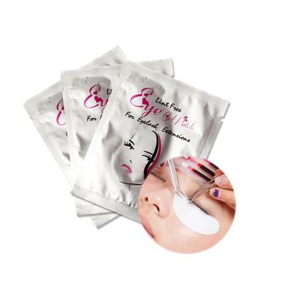 China Low MOQ Private Label Anti-Wrinkle Slim Hydrogel OEM Lint Free Eye Patches For Eyelash Extensions for sale