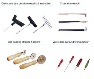 China Steel car tire repair tool kit, tire puncture repair kit for sale