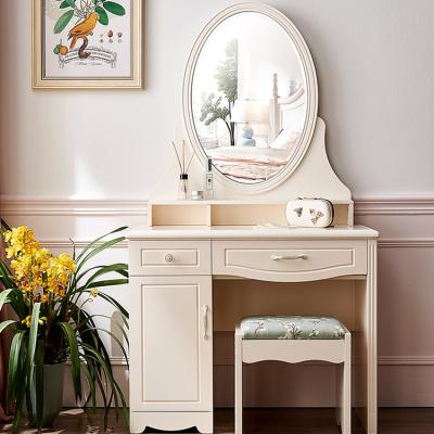 China Beautiful New Vintage 120613 Luxury Makeup Dressing Table With Mirror And Stool for sale