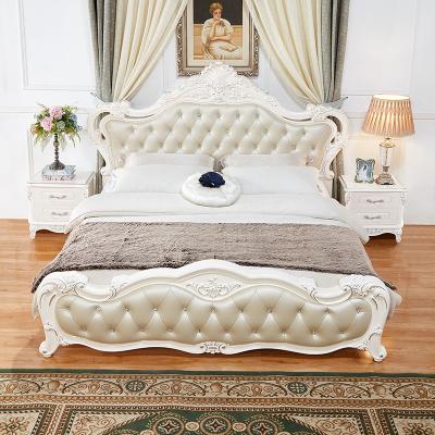 China Storage 121515 Vintage Queen Bed Luxury European Style Double Bed French Frame for sale