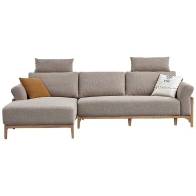 China Adjustable Modern Sectional Gray Wooden Fabric Living Room Corner Sofa (Other), Sofa Set Designs for sale