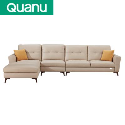 China (Other) Living Room Adjustable European Style Combination Set Top Layer Leather Sofa Furniture for sale