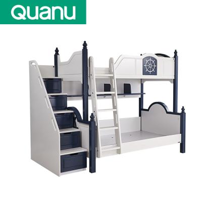 China Hot Selling Solid Wooden Storage Kids Furniture Bunk Bed Kids Beds for sale