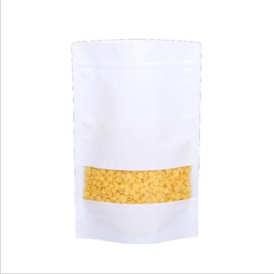 China Recycled Materials Dried Mushroom Vegetable Thin Paper Powder Bag Snack Packaging Zipper Bags With Clear Window Stand Up Bag For Small Business for sale