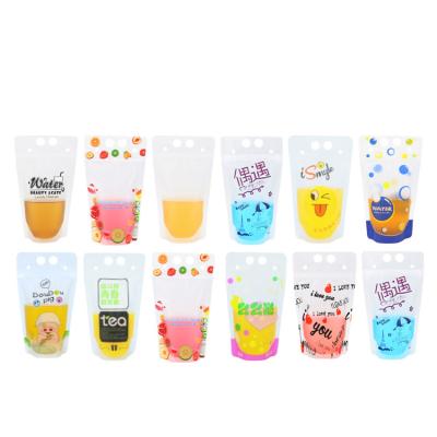 China Lots Of Stock Delivery Straw 500ml Drink Juice Free Fast Cheap Ziplock Recyclable Stand Up Packaging Bag for sale