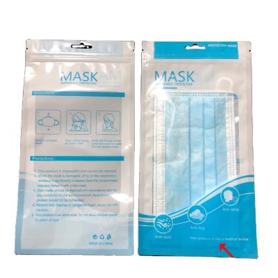 China Barrier Plastic N95/KN95 Surgical Disposable Peace Face Mask Packaging Clear And 3 Ply Bag for sale