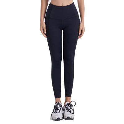 China Traceless Design Process New Modern Tight Waist Plain Breathable Nylon High Waisted Skinny Hip Yoga Pants With Favorable Price for sale