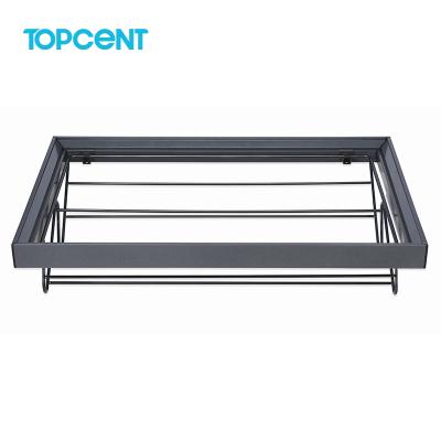 China (Others) TOPCENT Modern Adjustable Wardrobe Accessories Pull Out Wardrobe Shoe Rack Sliding Shoe Racks For Cabinet for sale