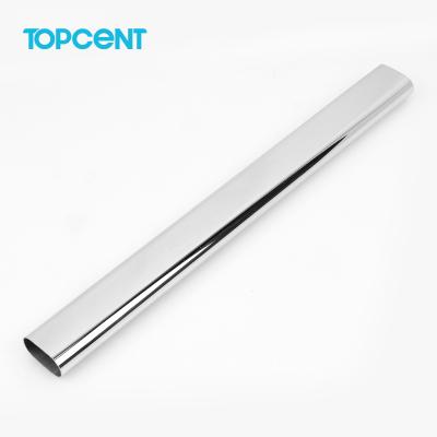 China TOPCENT Modern Iron Steel Chrome Plated Wardrobe Steel Oval Round Tube for sale