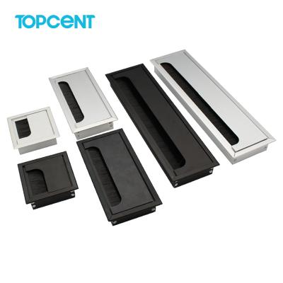 China TOPCENT Desktop Modern Aluminum Alloy Cable Hole Cover Grommet Flexible Grommet for sale