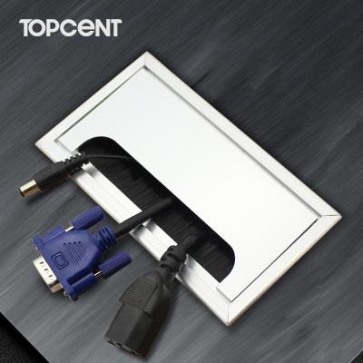 China TOPCENT Modern Furniture Hardware Aluminum Cable Grommets For Computer Desks for sale