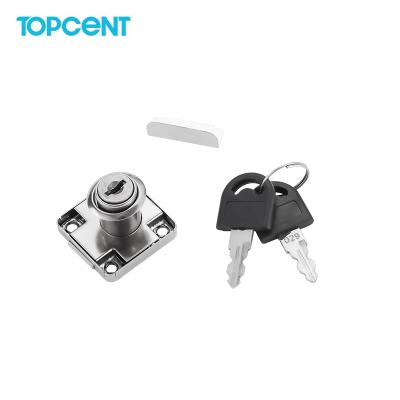 China Locks & TOPCENT Stainless Steel Furniture Hardware Cabinet Key Cam Wardrobe Desk Drawer Locks Smoothly Opens for sale