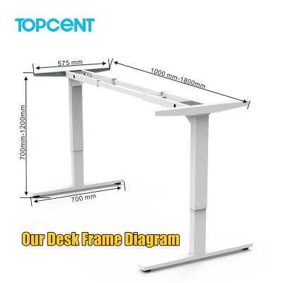 China TOPCENT Adjustable Smart Desk Ergonomic (Height) Electric Stand Up Standing Table Height Adjustable Desk Motorized for sale