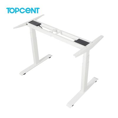 China (Height)TOPCENT Adjustable Electric Standing Desk Height Table Desks Frame 3legs Double Motor Sit Stand Desk for sale