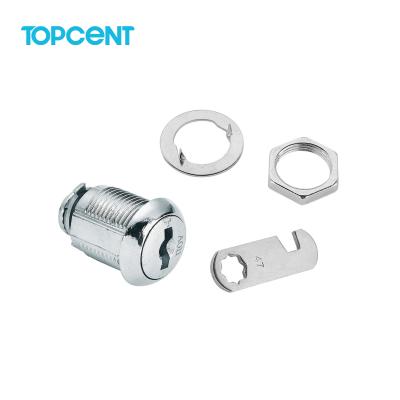 China Locks & Smoothly Opens TOPCENT Furniture Hardware Accessories Cabinet Tubular Cam Lock Metal Zinc Alloy Mini Combination Cylinder For Cabinet for sale