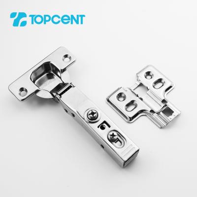 China TOPCENT 2D Modern Hidden Stainless Steel Furniture Adjustable One Way Soft Close Damping Mute Hydraulic Cabinet Hinge for sale