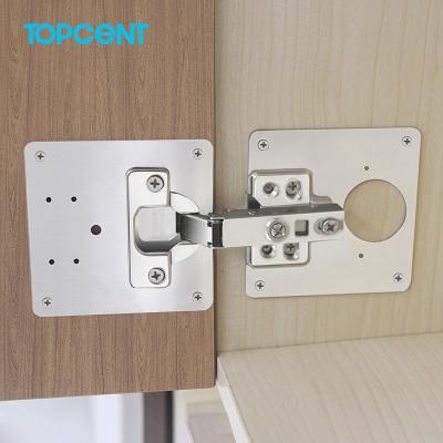 China TOPCENT Furniture Sideboard Door Stainless Steel Hinge Easy Repair Plate for sale