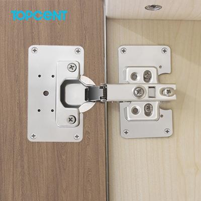 China TOPCNET Stainless Steel Cabinet Hinge Repair Easy Plate Kit With Hole for sale