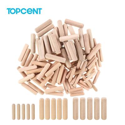 China Topcent Natural Round Ingredients Furniture Accessories DIY Solid Wood Dowel Pin Dowel Rod for sale