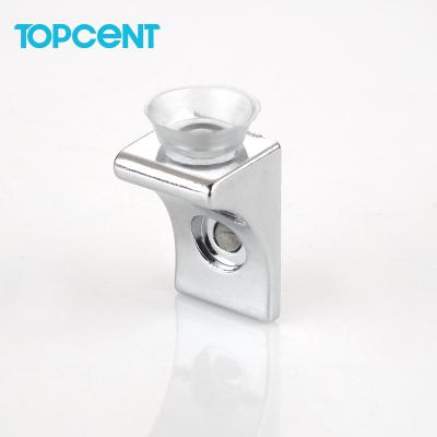 China TOPCENT Wardrobe Shelf Support Shelf Support Clamp Steel Glass Clip Suckershelf Zinc Alloy Support for sale