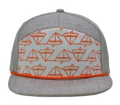 China COMMON Multi Color Flat Visor Hat 7 Panel Snap Back Hat With Custom Print Logo Camp Cap Baseball Cap for sale