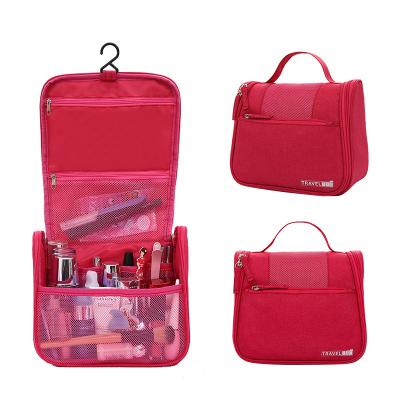 China 2021 New Fashion Style Travel Organizers Solid Color Toiletries Bag Packing Portable Toiletries Travel Wash Bag for sale