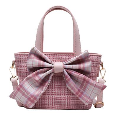 China 2021 luxury new summer Korean version of the bowknot cross-body bag of the bucket bag hand shoulder tote bag for sale