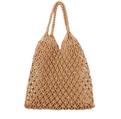 China Lady 2021 Multicolor Bohemian Woven Beach Tote Women Bags Lady Summer Crochet Handbags for sale