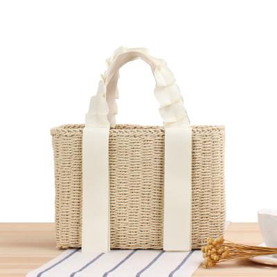 China 2021 New Shopping Joker Style Straw Bag Travel Beach Handbag Woven Shoulder Bag Handmade For Women for sale