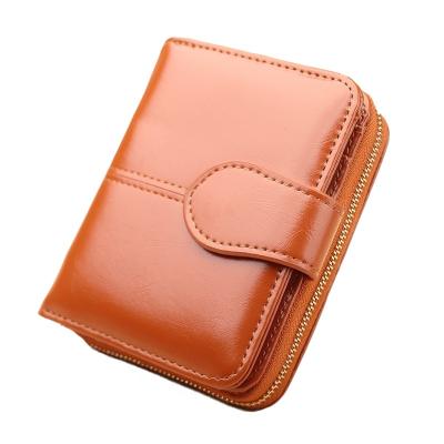 China Vintage Waterproof Multifunctional Design Small Wallet Small Wallet Coin Pocket Women Leather Wallet for sale