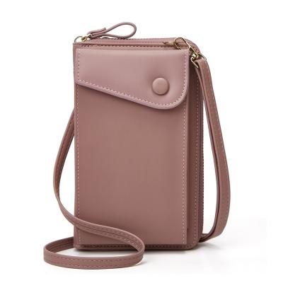 China Waterproof Cell Phone Sling Purse Women Girls Cross - Body Wallet Bag Strap Wallet Purse Coin Bag Long for sale