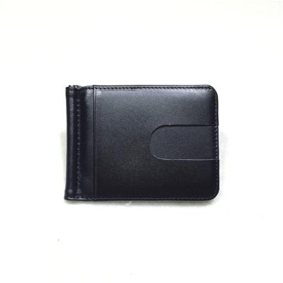 China Newcomer 2021 unisex pop up small thin money clip cash envelope genuine leather wallet men for sale